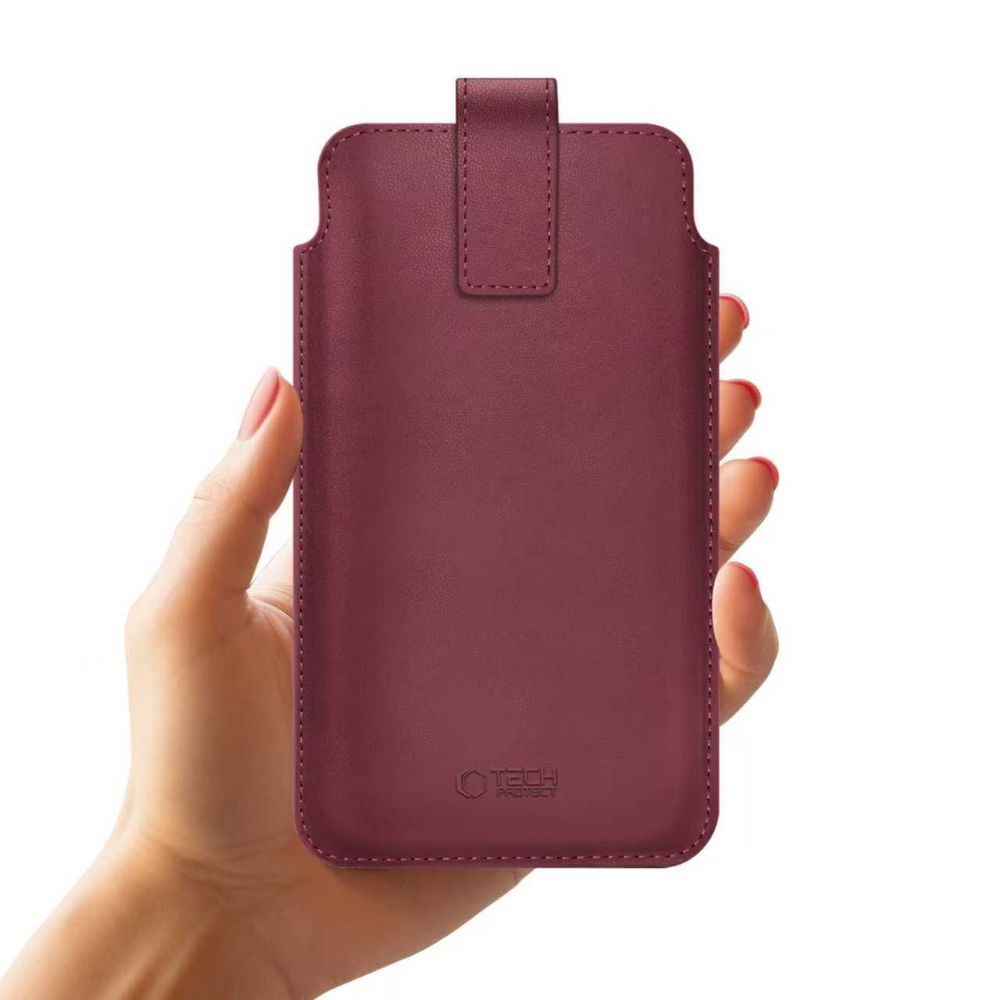 Tech-Protect SM65 dėklas 6,0–6,9" telefonams – burgundiškas -- Cell phone cases and covers
