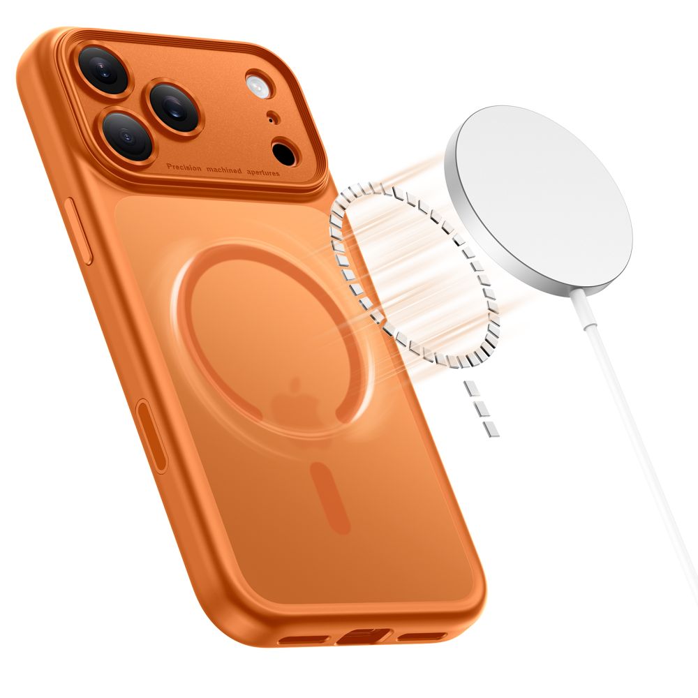 Tech-Protect Magpeak MagSafe dėklas iPhone 17 Pro – oranžinis -- iPhone 17 Pro