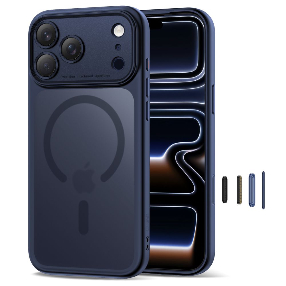 Tech-Protect MagSafe dėklas iPhone 17 Pro Max – matinė mėlyna -- iPhone 17 Pro Max