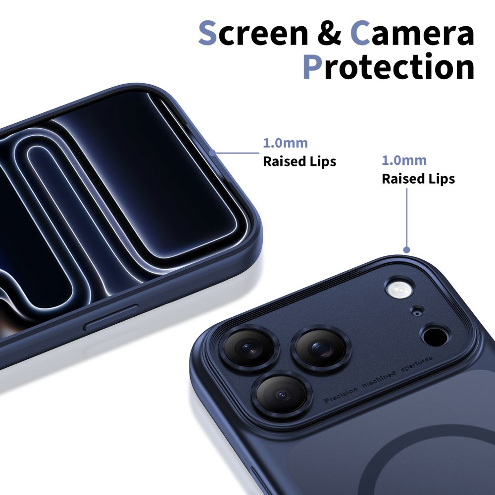 Tech-Protect MagSafe dėklas iPhone 17 Pro Max – matinė mėlyna -- iPhone 17 Pro Max