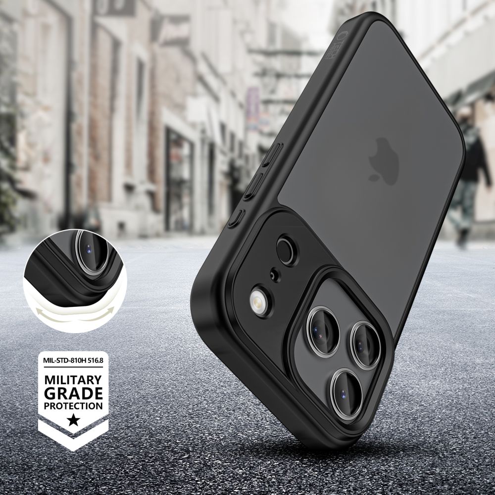 Tech-Protect MagMat dėklas iPhone 17 Pro Max – matinis juodas -- iPhone 17 Pro Max