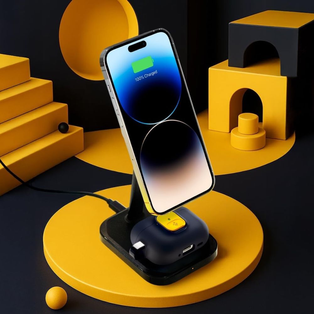 Spigen Nano Pop dėklas AirPods Pro 3 – navy/geltonas
