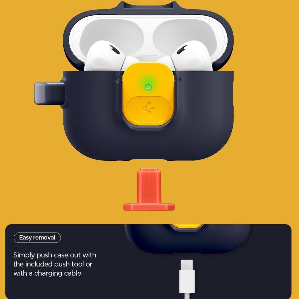 Spigen Nano Pop dėklas AirPods Pro 3 – navy/geltonas