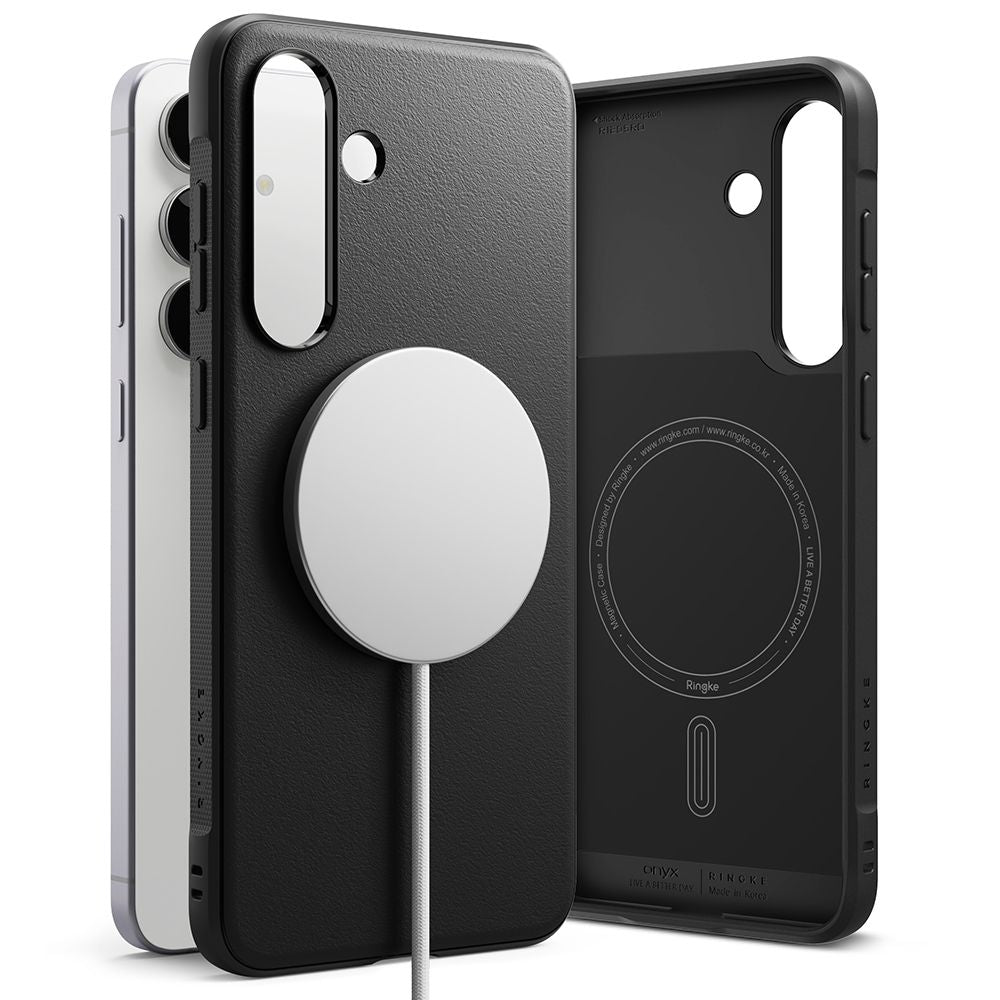 Ringke Onyx MagSafe dėklas Samsung Galaxy S25 FE – juodas -- Samsung Galaxy S25 FE