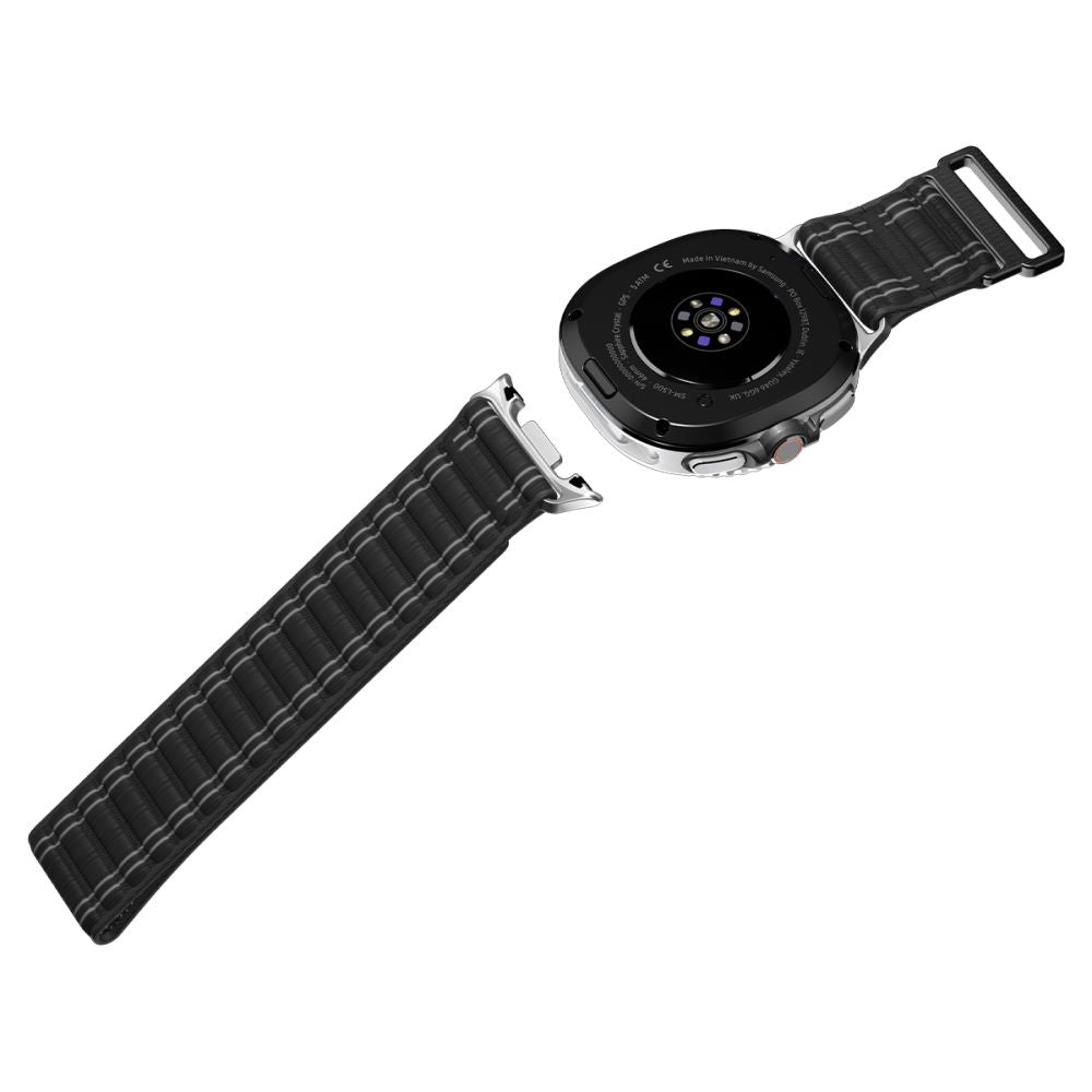 Spigen WBF0 dirželis, skirtas Samsung Galaxy Watch 40/44/46 mm – juodas