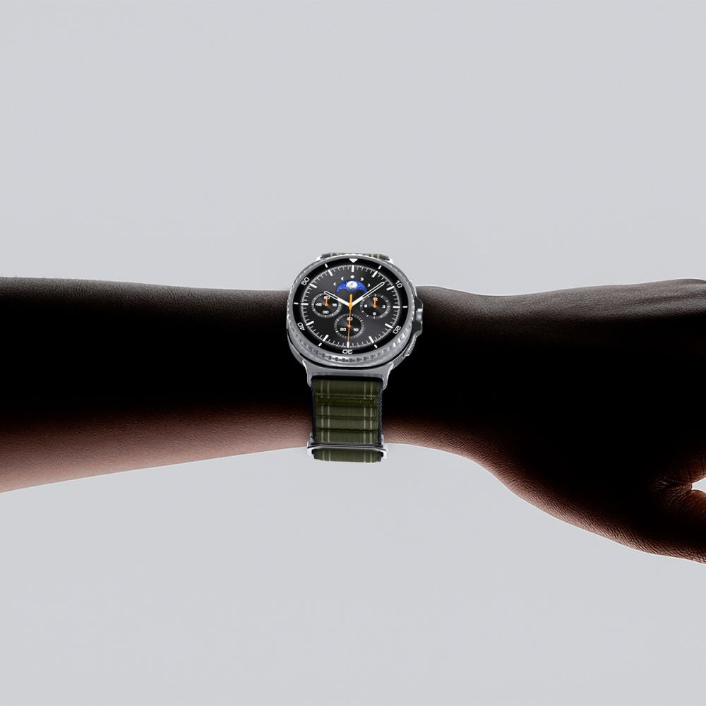 Spigen WBF0 dirželis, skirtas Samsung Galaxy Watch 40/44/46 mm – žalias