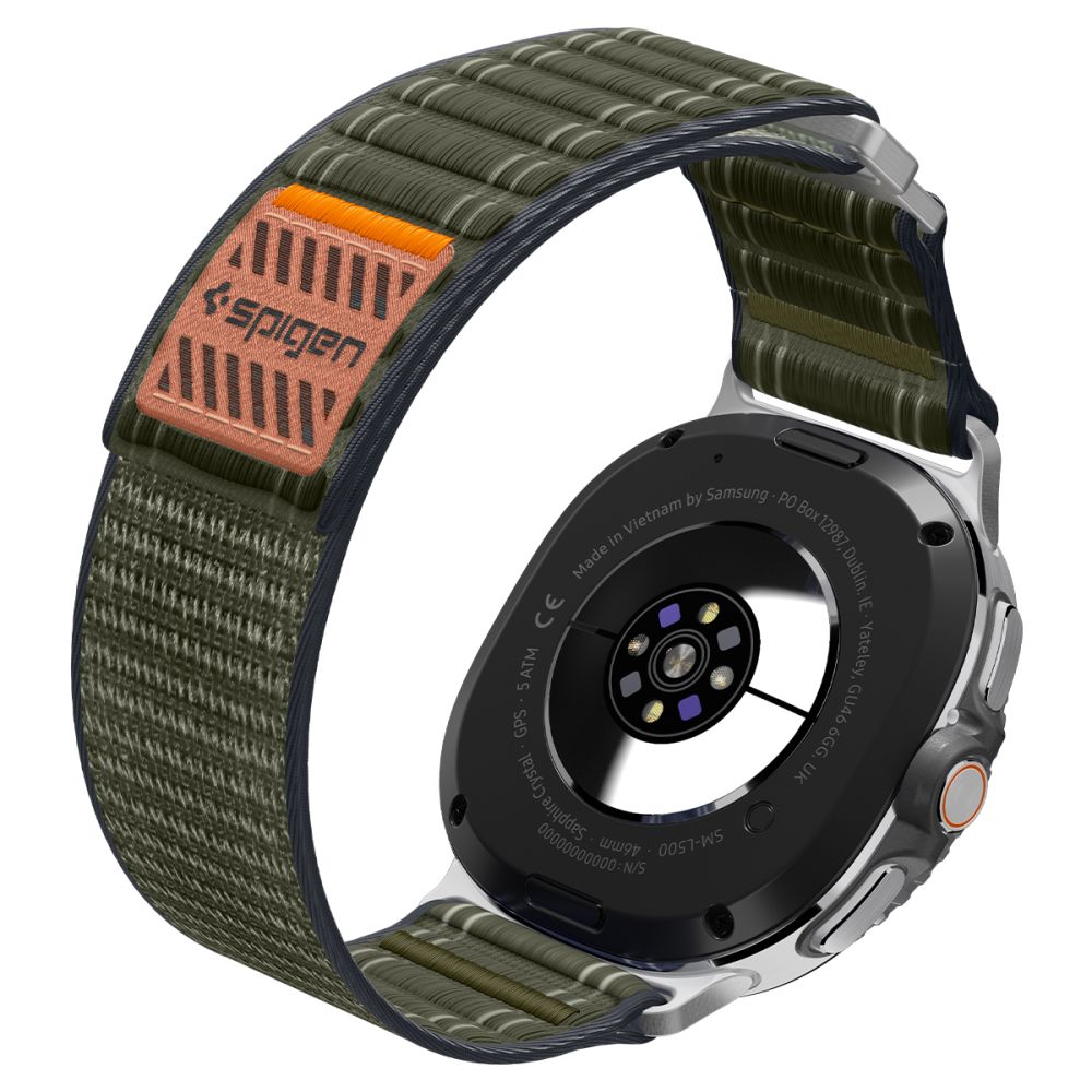 Spigen WBF0 dirželis, skirtas Samsung Galaxy Watch 40/44/46 mm – žalias