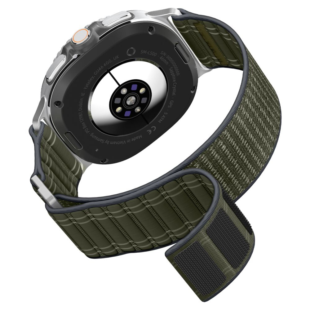 Spigen WBF0 dirželis, skirtas Samsung Galaxy Watch 40/44/46 mm – žalias