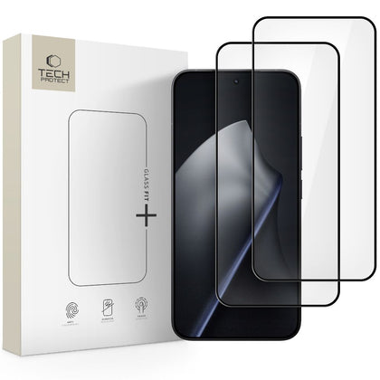 Tech-Protect Glass Fit+ stiklas Xiaomi 15T/15T Pro – juodas, 2 vnt. -- Xiaomi 15T