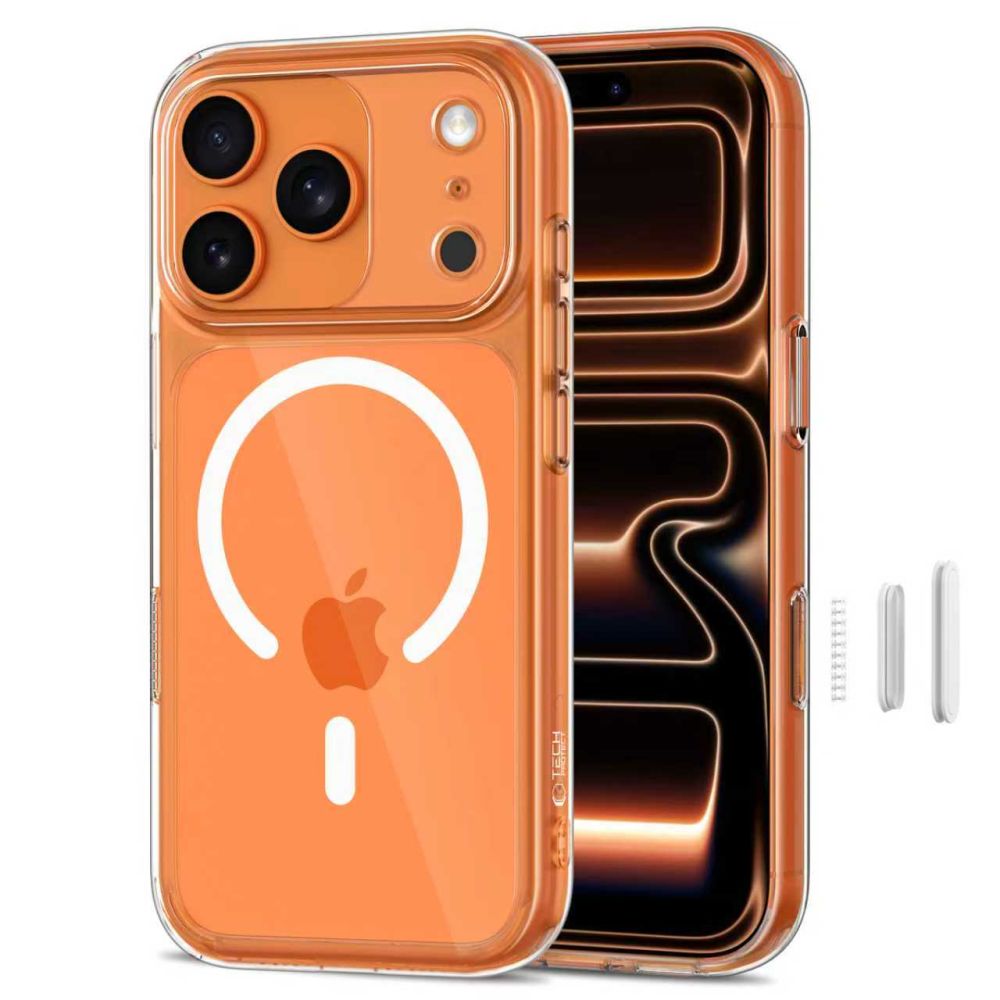 Tech-Protect Magpeak MagSafe dėklas iPhone 17 Pro – skaidrus -- iPhone 17 Pro