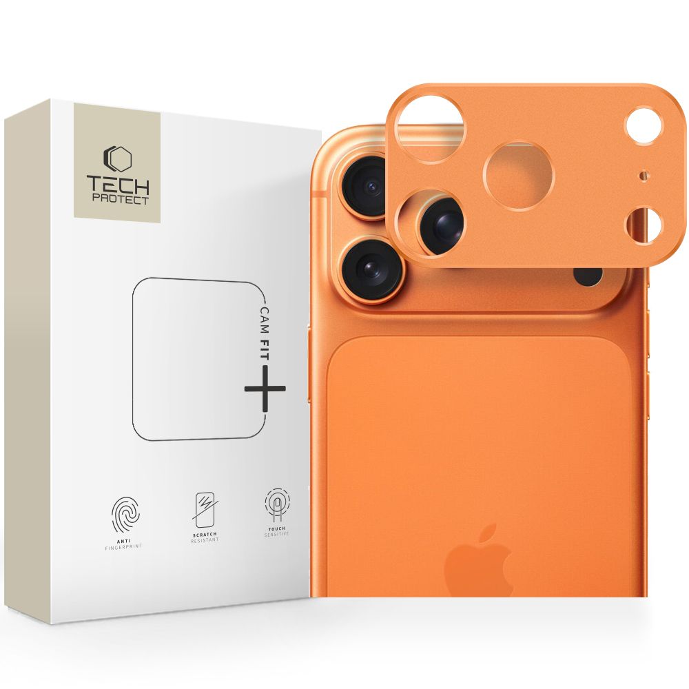 Tech-Protect Camalloy Fit+ kameros apsauga iPhone 17 Pro – oranžinė -- iPhone 17 Pro