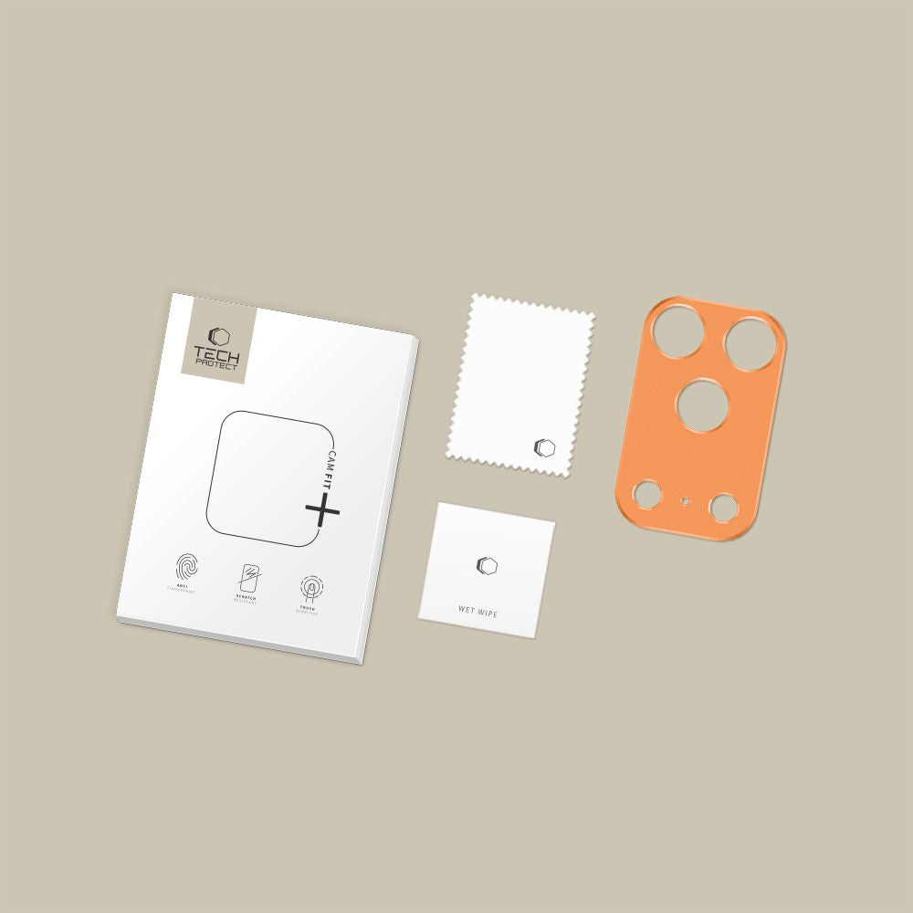 Tech-Protect Camalloy Fit+ kameros apsauga iPhone 17 Pro – oranžinė -- iPhone 17 Pro