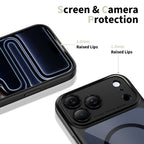Tech-Protect Magpeak MagSafe dėklas iPhone 17 Pro Max – skaidrus juodas -- iPhone 17 Pro Max