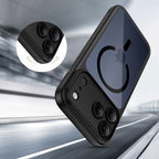 Tech-Protect Magpeak MagSafe dėklas iPhone 17 Pro Max – skaidrus juodas -- iPhone 17 Pro Max