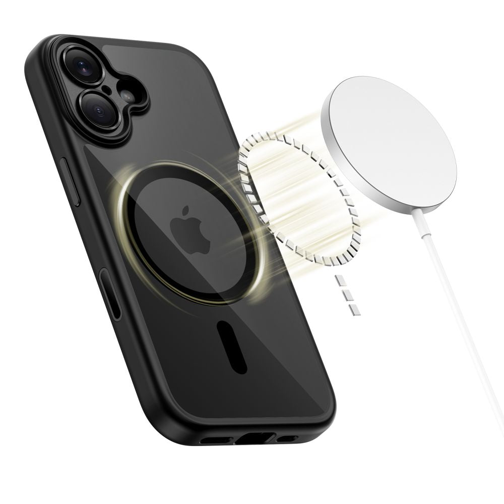 Tech-Protect MagSafe dėklas iPhone 17 – skaidrus juodas -- iPhone 17
