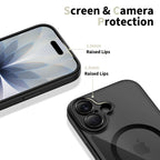 Tech-Protect MagSafe dėklas iPhone 17 – skaidrus juodas -- iPhone 17