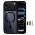 Tech-Protect Magpeak MagSafe dėklas iPhone 17 Pro – Clear Black -- iPhone 17 Pro