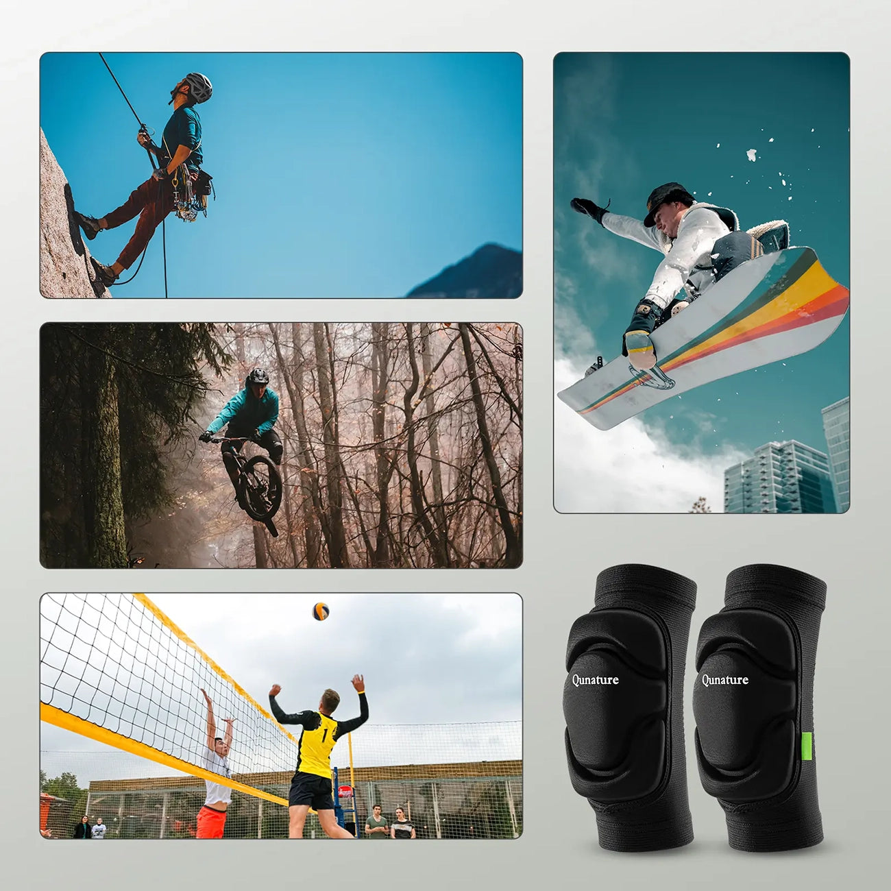 Qunature 2206000102 Alkūnės slidimo apsaugos dydžio M - juoda -- Cycling Accessories