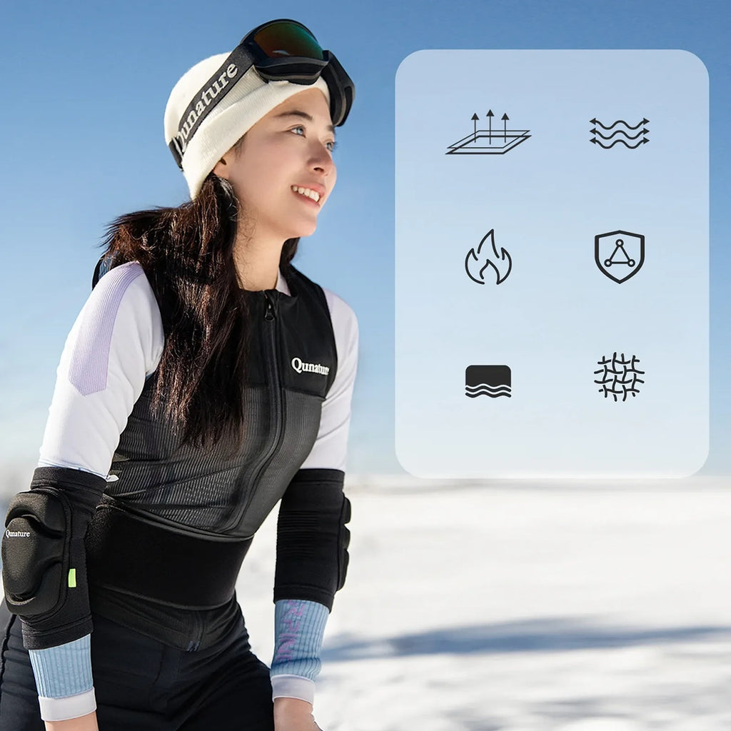 Qunature 2206000103 Alkūnės Slidinėjimo Apsaugos Dydis L - Juoda -- Cycling Accessories