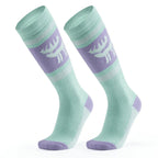 Qunature 037202 slidinėjimo kojinės dydis 43-48 (L/XL) - violetinė-žalia -- Cycling Socks
