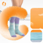 Qunature 037202 slidinėjimo kojinės dydis 43-48 (L/XL) - violetinė-žalia -- Cycling Socks