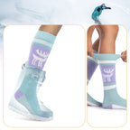 Qunature 037202 slidinėjimo kojinės dydis 43-48 (L/XL) - violetinė-žalia -- Cycling Socks