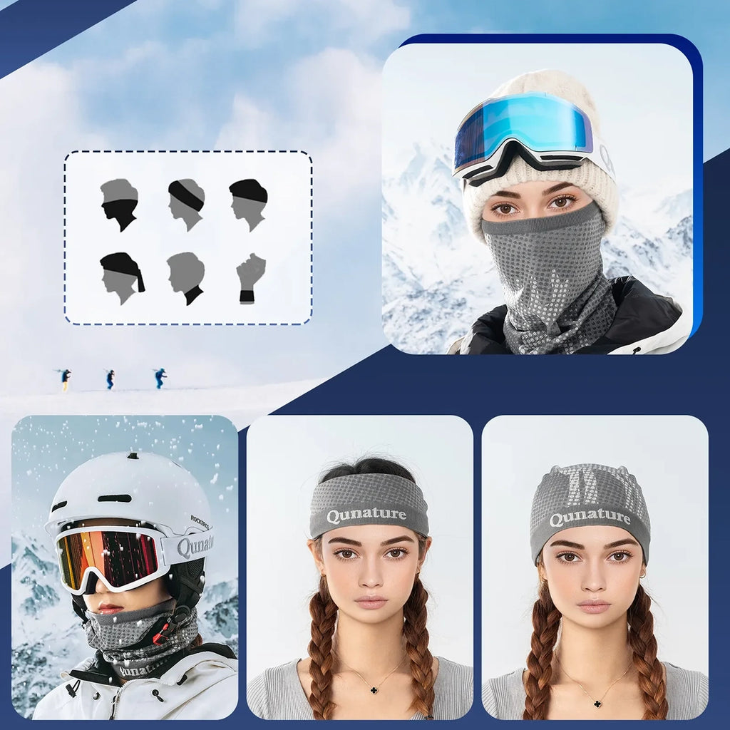 Qunature 11230014001 slidinėjimo šalikas, sportinė bandana, universalus dydis - pilka -- Cycling Caps & Headwear