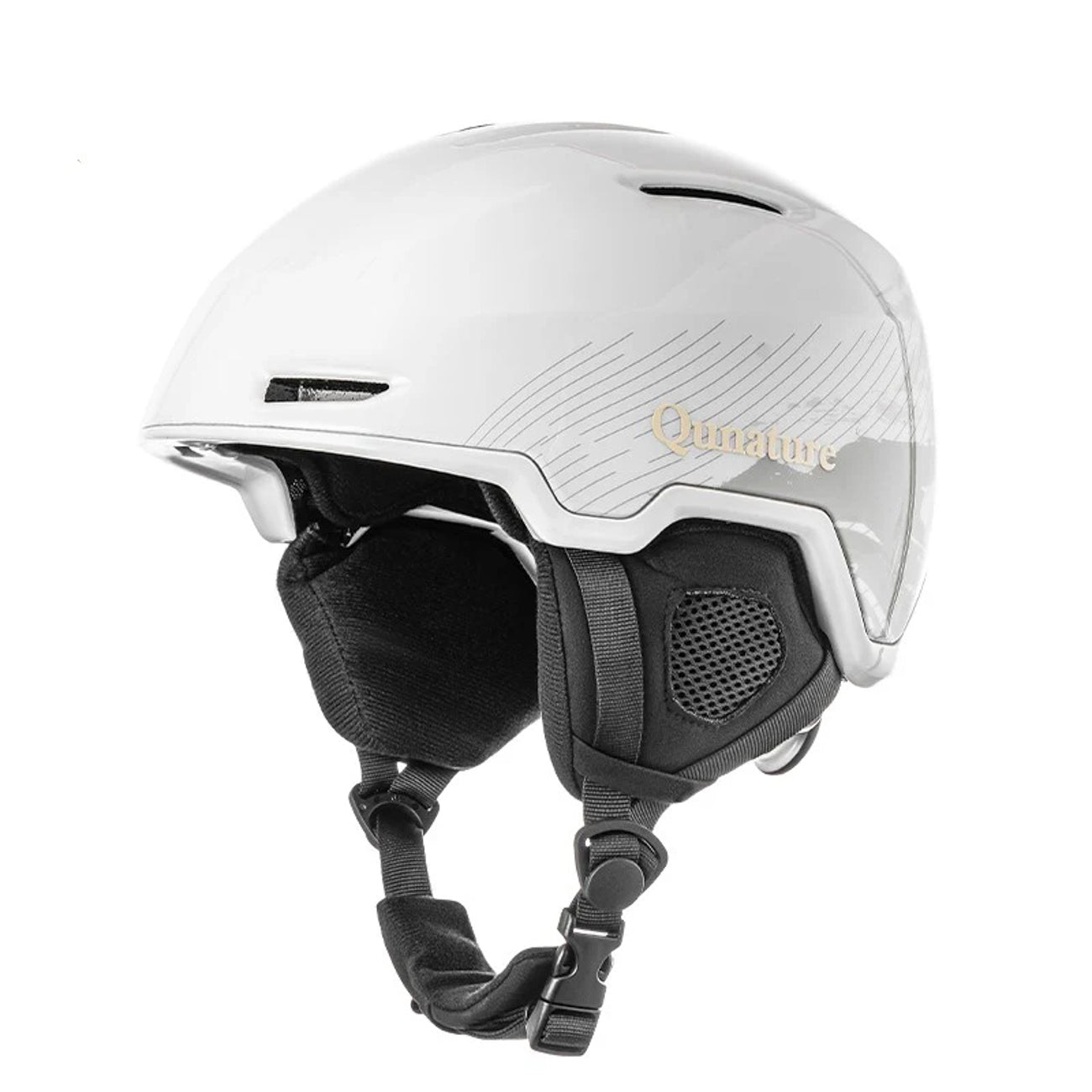 Qunature 10130003002 Slidinėjo šalmas su ausų glaumėmis Snieglenčiavimui 54-58 cm - Baltas -- Bicycle Helmets