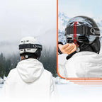 Qunature 10130003004 Slidinėjo šalmas su ausų glaumėmis Snieglenčiavimui 54-58 cm - Juodas -- Bicycle Helmets