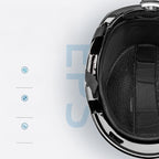 Qunature 10130003004 Slidinėjo šalmas su ausų glaumėmis Snieglenčiavimui 54-58 cm - Juodas -- Bicycle Helmets