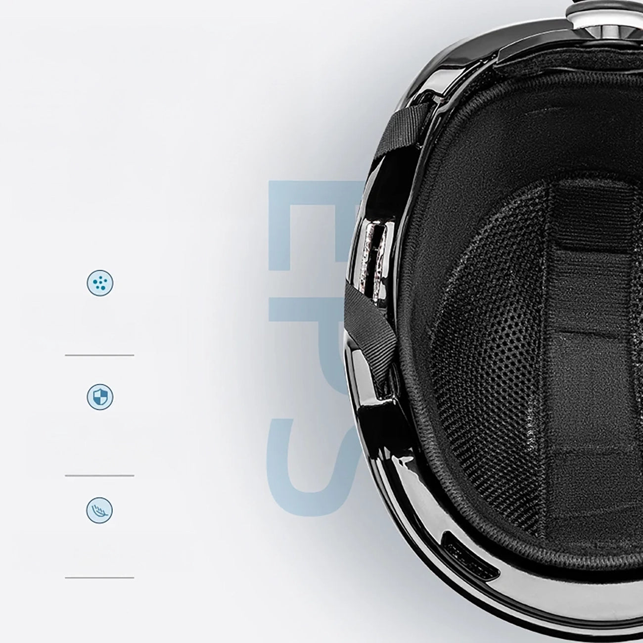 Qunature 10130003005 Slidinėjo šalmas su ausų glaumėmis Panda Snieglenčiavimui Vaikams 54-58 cm - Baltas -- Bicycle Helmets