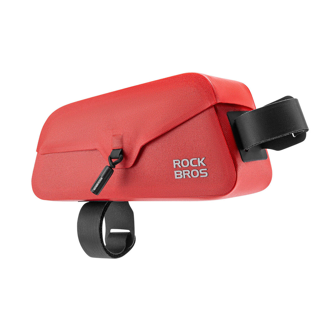 Rockbros 30120122004 nepralaidus dviračio rėmo krepšys su magnetiniu uždarymu 0,9L - Raudonas -- Bicycle Bags