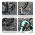 Rockbros 32140003001 sulankstomas dviračio railtis su raktu ir rankena, 68cm - juodas -- Bicycle Locks
