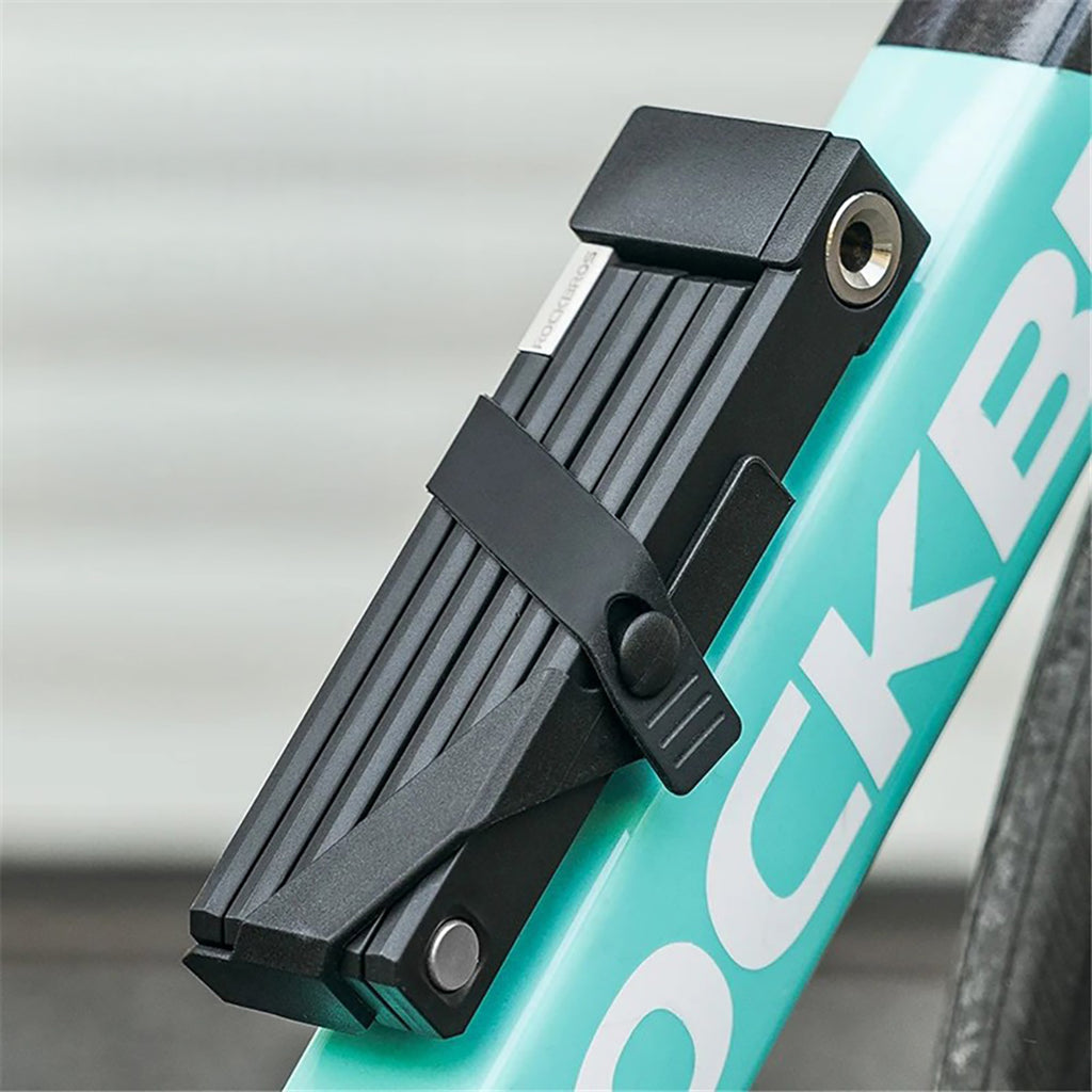 Rockbros 32140003001 sulankstomas dviračio railtis su raktu ir rankena, 68cm - juodas -- Bicycle Locks