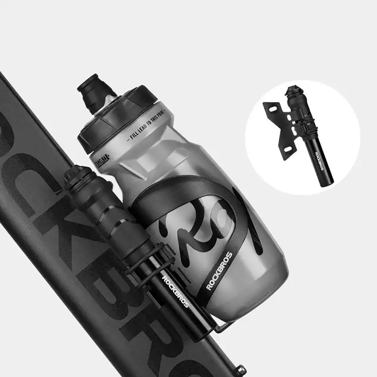 Rockbros 810PCS-HP Mini rankinio dviračio siurblis su Presta ir Schrader žarnyne - Juoda -- Bicycle Pumps