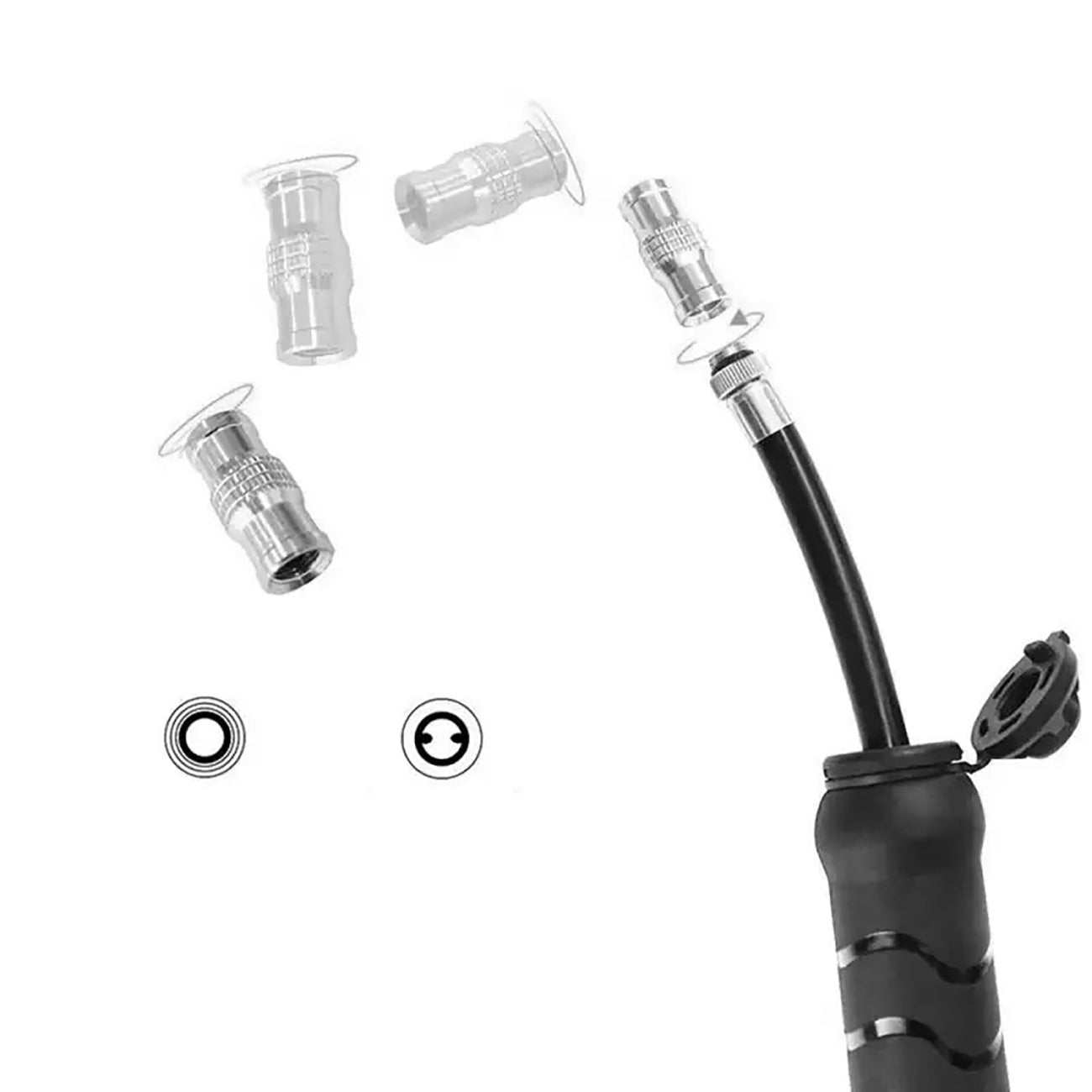 Rockbros 810PCS-HP Mini rankinio dviračio siurblis su Presta ir Schrader žarnyne - Juoda -- Bicycle Pumps