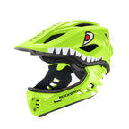 Rockbros TT-32003 Shark Vaikų dviračio šalmas su nuimama žandikaulio dalimi Dydis S (48-52) - Žalia -- Bicycle Helmets