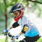 Rockbros TT-32006 Shark vaikų dviračio šalmas su nuimama žande S dydis (48-52 cm) - Juoda -- Bicycle Helmets