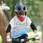 Rockbros TT-32006 Shark vaikų dviračio šalmas su nuimama žande S dydis (48-52 cm) - Juoda -- Bicycle Helmets