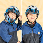 Rockbros TS-61 10110061002 vaikų dviračio šalmas su nuimama žande M dydis (54-57 cm) - Mėlynas -- Bicycle Helmets