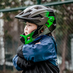 Rockbros TS-61 10110061003 vaikų dviračio šalmas su nuimama žande S dydis (48-52 cm) - Žalia -- Bicycle Helmets