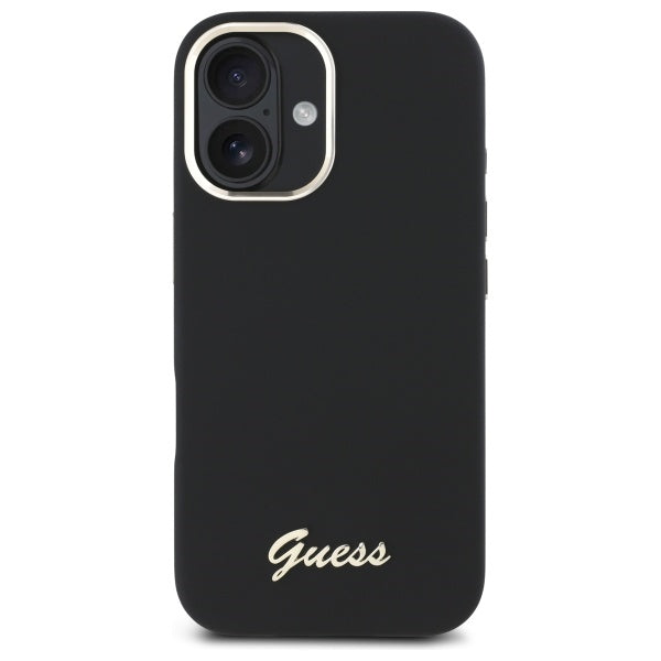 Guess silikoninis dėklas iPhone 16 Plus – juodas