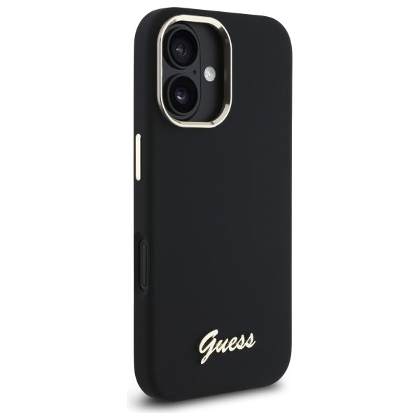Guess silikoninis dėklas iPhone 16 Plus – juodas