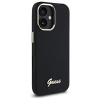 Guess silikoninis dėklas iPhone 16 Plus – juodas