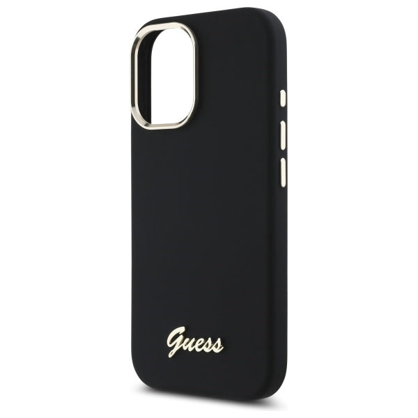 Guess silikoninis dėklas iPhone 16 Plus – juodas