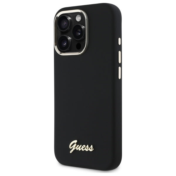 Guess silikoninis dėklas iPhone 16 Pro Max – juodas -- iPhone 16 Pro Max