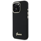 Guess silikoninis dėklas iPhone 16 Pro Max – juodas -- iPhone 16 Pro Max