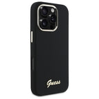 Guess silikoninis dėklas iPhone 16 Pro Max – juodas -- iPhone 16 Pro Max