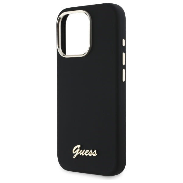 Guess silikoninis dėklas iPhone 16 Pro Max – juodas -- iPhone 16 Pro Max