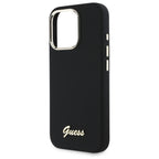 Guess silikoninis dėklas iPhone 16 Pro Max – juodas -- iPhone 16 Pro Max
